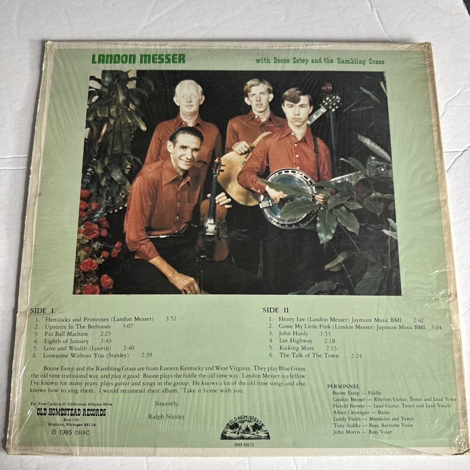 Landon Messer-With Boone Estep Vinyl LP Old Homestead contemporary Bluegrass - Image 2 of 4