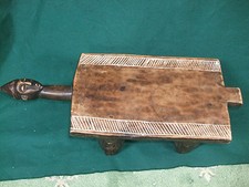 20. JAHRHUNDERT SENUFO SELTENER AFRIKANISCHER KOPFST&Uuml;TZE HANDGESCHNITZTER HOLZHOCKER