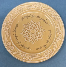 Dayspring Ever Grateful Collection 6.5 Inch Nice Yellow Dessert Plate Item 75349