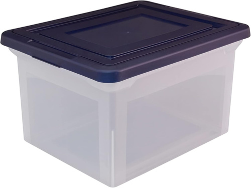Stackable File Tote Box, Letter/Legal Size, 10 13/16In.H X 14 1/8In.W X ...