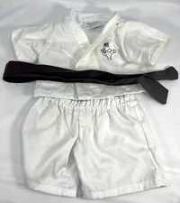Build A Bear Martial Arts Karate White Outfit With Brown Belt Clothes