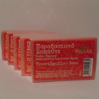 Olivenölseife Bellas Rose 5x 100g traditionell hergestellt