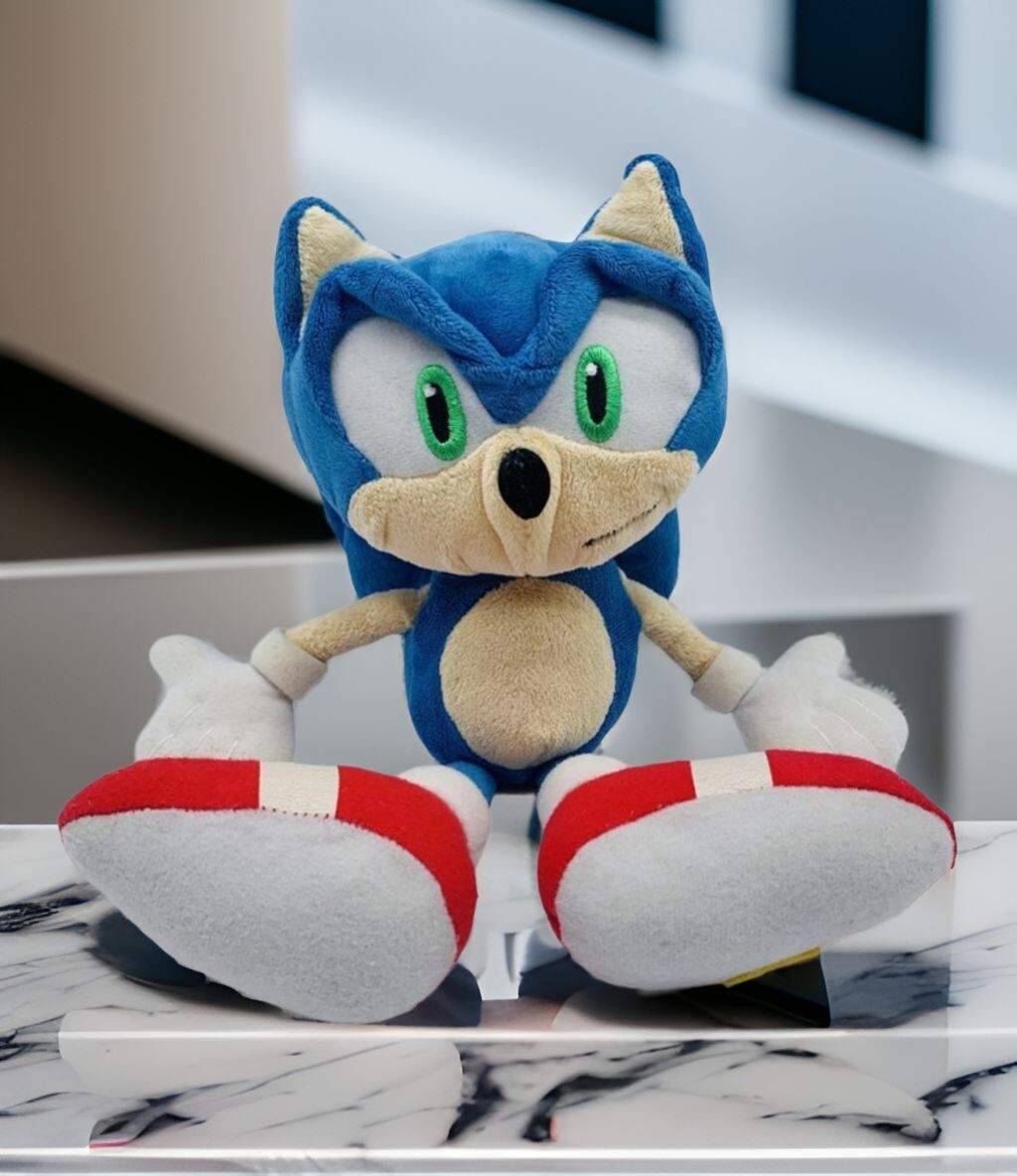 Sonic The Hedgehog Plush M 2012 SANEI SEGA Sonic Stuffed Doll JPN