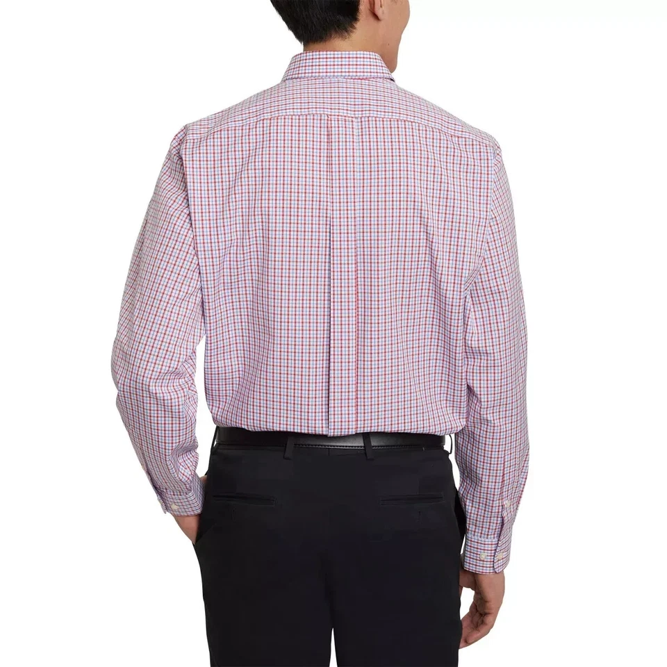 Kirkland Signature Men's Traditional Fit Dress Shirt, Plaid , Red 16.5X 34/35 - Image 2 of 4