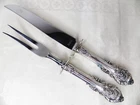 WALLACE SIR CHRISTOPHER STERLING SILVER HANDLE 2 PC. CARVING SET NO MONOGRAM