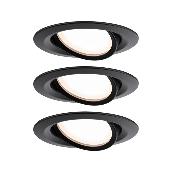 Paulmann Led Einbauleuchte Nova Plus Basisset Schwenkbar Coin IP65 Rund 93Mm 30°-image