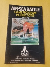 Air-Sea Battle Game MANUAL ONLY for Atari 2600 Vintage Video Game Booklet