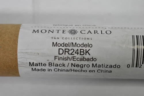 Monte Carlo DR24BK Traditional Downrod Collection 24" Matte Black Finish - Picture 3 of 5