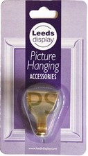 Picture Rail Hanging Hooks x 3 : No nails for household walls : Brass : PHA18