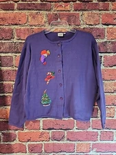 Escargot Red Hat Society Cardigan  Size M C106