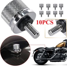 10pcs Rear Aluminum Screw Seat Bolt Nut 1/4" Kit for Harley for Sportster Custom
