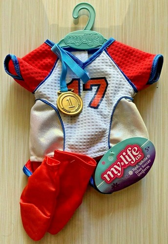 My Life As rot, weiß & blau Fußball Uniform 18" Puppen NEU 5+ - Bild 2 von 4