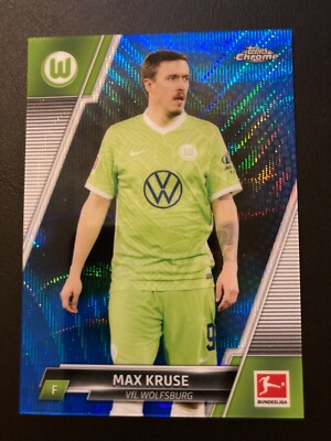 2021-22 Topps Chrome Bundesliga Blue Wave Refractor 97 Max Kruse ed/150