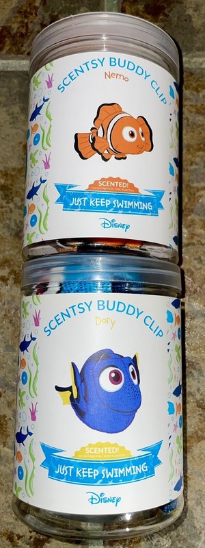 Retired Scentsy Buddy Clips Disney Nemo Dory Just Keep Swimming Fragrance Fish