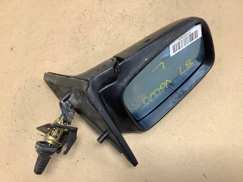 VOLVO 760 1983 1987 FRONT LEFT DRIVER SIDE VIEW MIRROR POWER FOLDING BLACK - Image 3 of 4