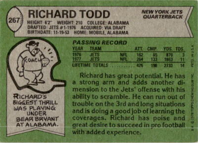 1978 Topps #267 Richard Todd | eBay