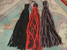 KNOB Leather Flogger Whip PURPLE RED 72 TAILS - HORSE TRAINING Florentine Tool