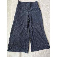 ADRIANNA PAPELL crepe carreer pants wide leg trouser Small