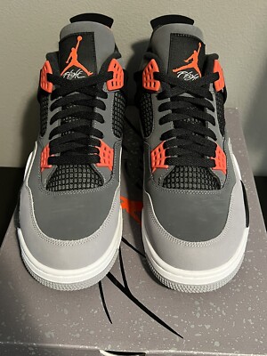 NIKE AIR JORDAN 4 RETRO Infrared Cement Grey DH6927-061 Mens  display picture 1