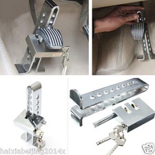 Car Chrome Anti-theft Device Stainless Steel Clutch Brake Accelerator Rod Lock