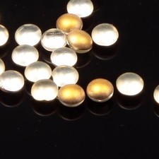 Lot 90 Czech vintage domed foiled crystal clear glass rhinestones ss22 5mm