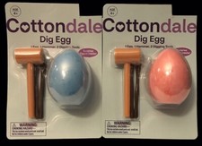 Lot of 2 Cottondale Dig Egg Kits Eggs, Hammers, Digging Tools  Surprise Figures