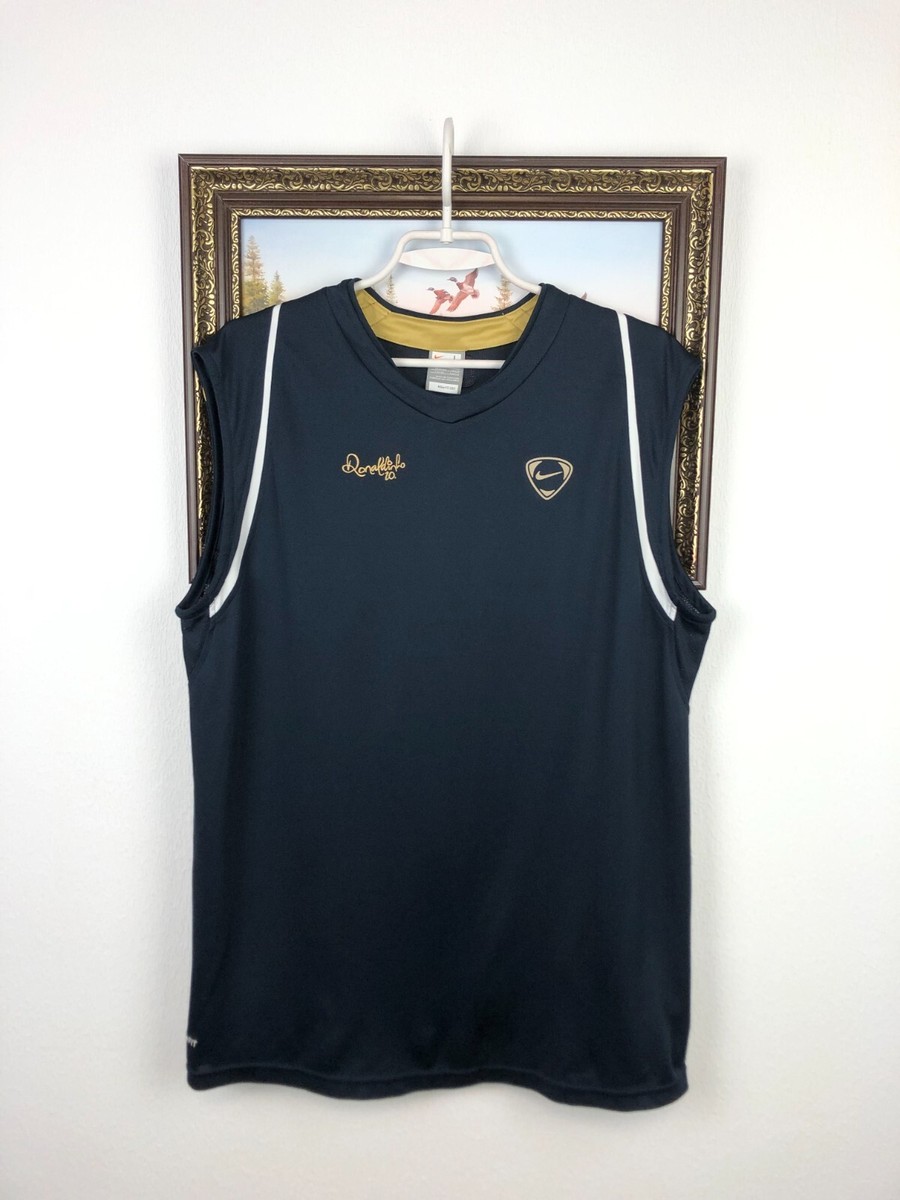 Vintage Nike R10 Ronaldinho Football Train Vest Soccer Jersey Mens