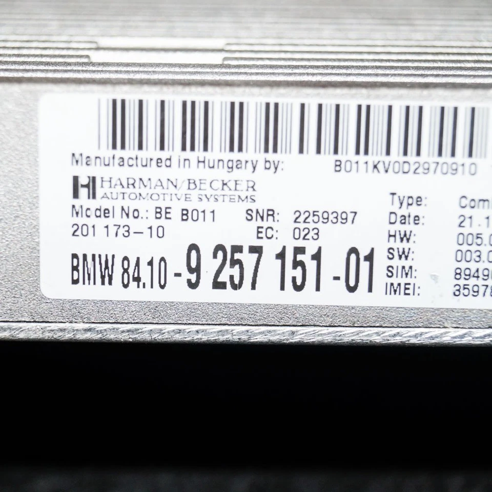 BMW 2 Coupé F22 F87 M 235 Centralina Bluetooth 9257151 3.00 Benzina 235kw 2014 - Immagine 4 di 4