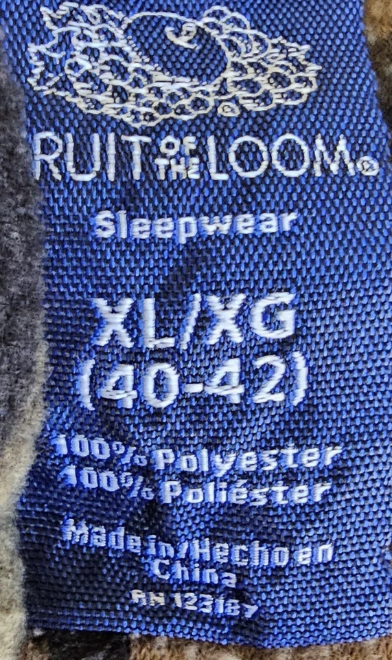 Fruit of the Loom 男式睡眠休闲裤 XL 码 X 大号 40/42 迷彩 — 第 2/4 张图片