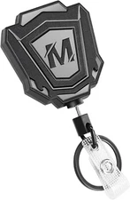 Retractable Key Tool Reel Holder Steel 48" Belt Clip Chain Heavy Duty Split Ring