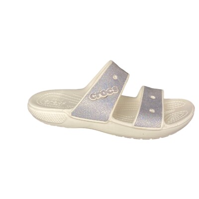Crocs Classic Crocs Glitter II Silver Sandals Slides Size Men's Women's  - Main Image