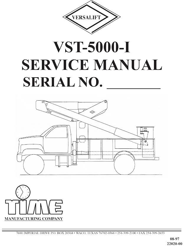 Versalift VST5000I Bucket Truck Maintenance & Service Manual eBay