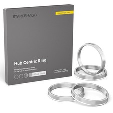 4pc Aluminum Hubcentric Rings Hubring | 57.1mm Hub to 66.6mm Wheel | for Audi VW