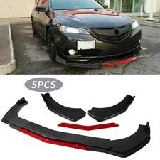 Front Bumper Lip Spoiler Splitter Body Kit Carbon Fiber Red For Acura TL