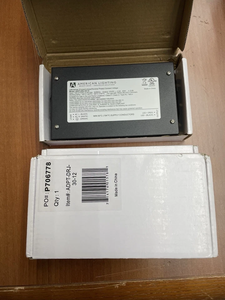 3x American Lighting ADPT LED Driver 30W Dimmable 120-277V Input / 12V DC Output - Image 3 of 3