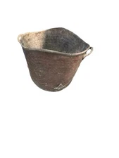 Antique Footed Hammered Brass / Copper Finished Planter  10 X 11.5 Inches