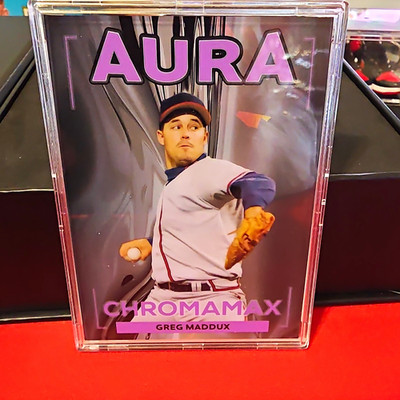 Pulse 2026 Aura Chromamax Greg Maddux Braves Baseball Card CM-GM 27/29