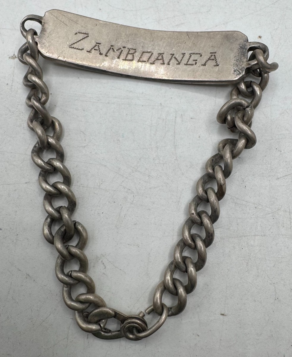 WW2 era US Marine Corps Identification Sweetheart Bracelet USMC ID