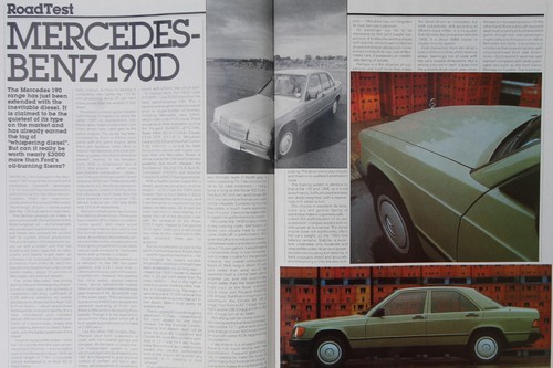 Original 1984 Motor extracted mag road test: MERCEDES-BENZ 190D