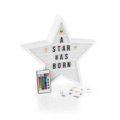 EASYmaxx LED-Leuchtkasten Stern Leuchtbox Buchstaben Emojis Lightbox Letterbox