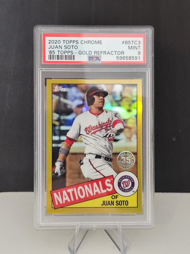 JUAN SOTO 2020 Topps Chrome 85 Topps Gold Refractor 39/50 PSA 9