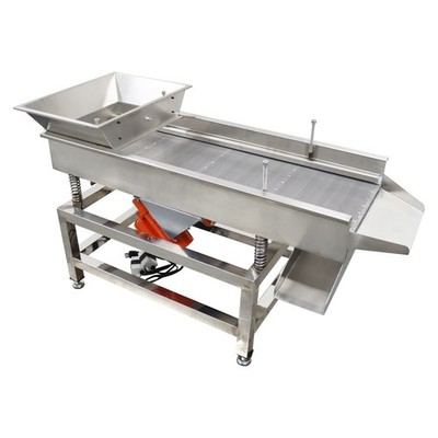 110V 3mm Round Hole Stainless Steel Linear Vibrating Screen 3000RPM Dual Motor