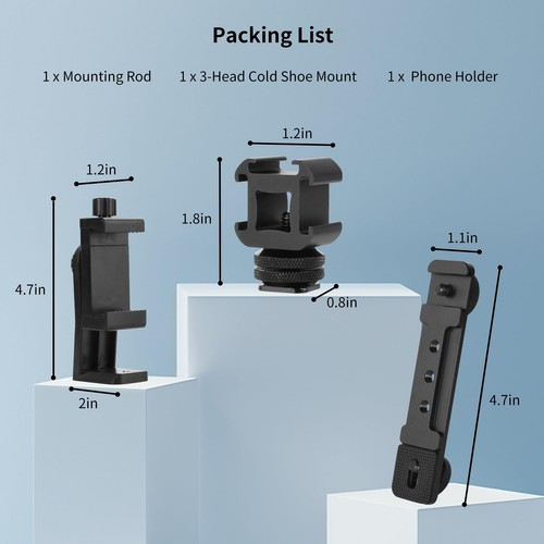 Phone Holder Mount for DJI Osmo Pocket 3, Universal Cell Phone Mount Expansio... - Foto 6 di 7