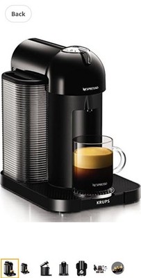 Nespresso Pod Kaffeemaschine Vertuo Black Finish Krups voll funktionsfähig
