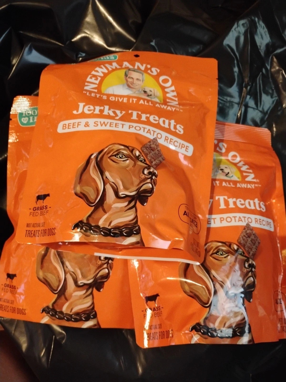 3- Newman's Own Beef Jerky Treats For Dogs, 5 Oz, (Pack of 3)