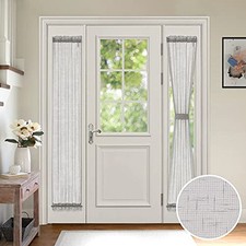 2 Panels Front Door Curtain for Privacy 25"W x 72"L Pack of 2 Light Grey