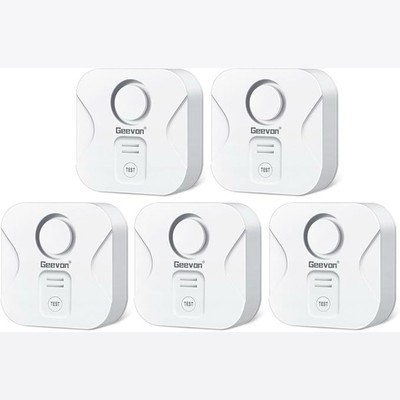 Geevon Water Leak Detectors For Home 100 dB Loud Alarm Battery Included (5 PACK)