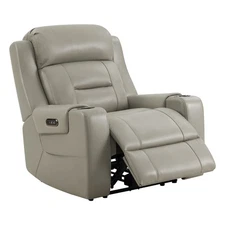 CHITA Genuine Leather Power Recliner Chairs for Adults, Lay Flat Recliner