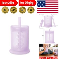 Non-Slip Lilac Silicone Training Cup for Baby-led Weaning - 5 oz Capacity