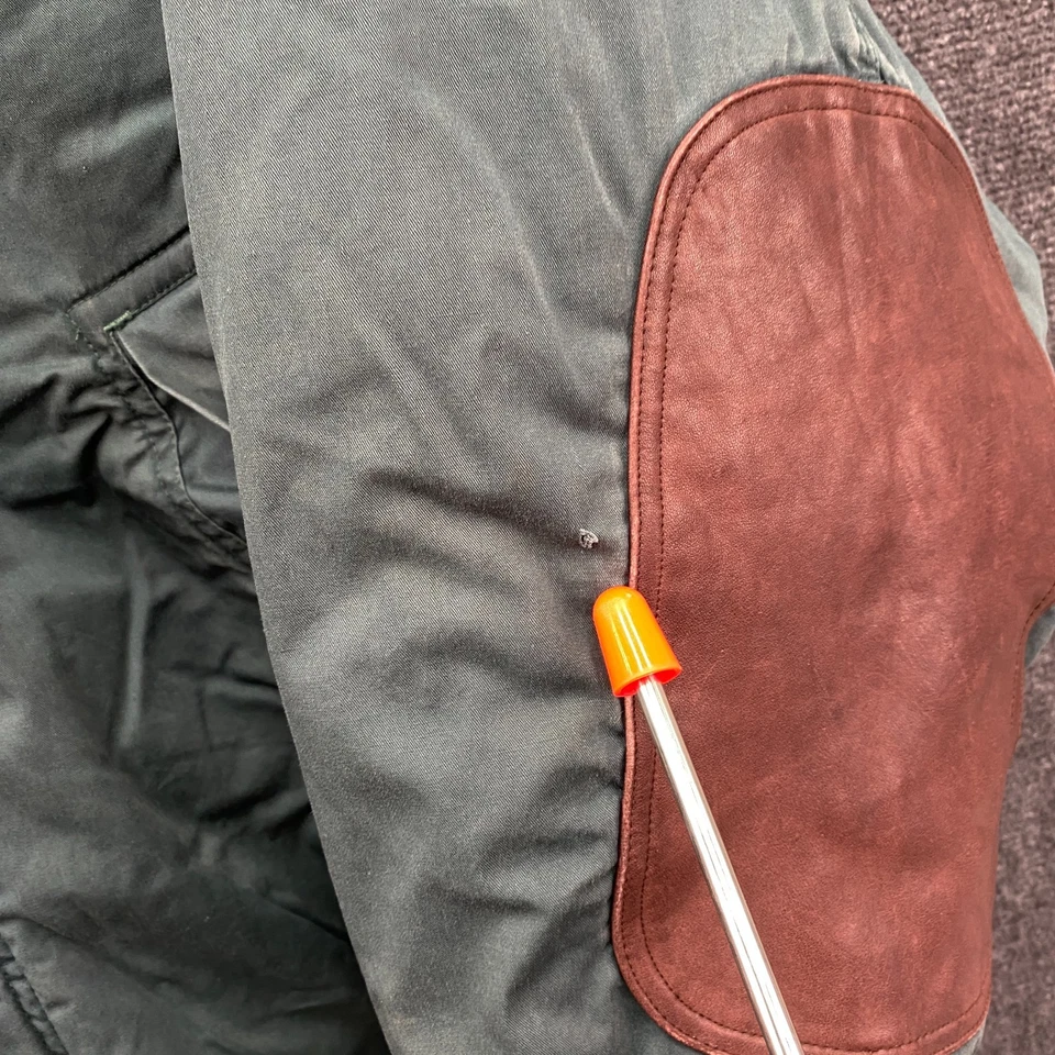 Vintage 90s Nautica Mens XL Full Zip Down Puffer Jacket Green Elbow Patches - Image 3 of 4